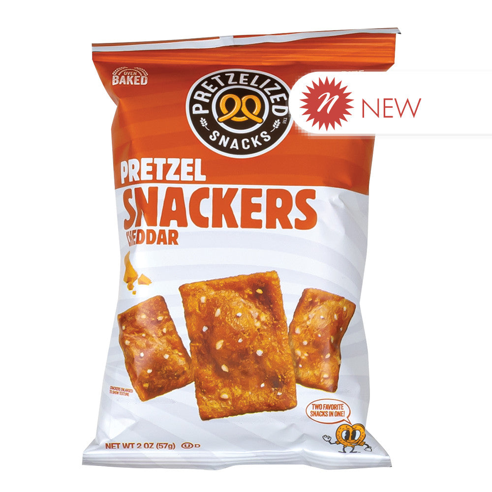 Wholesale Pretzelized Cheddar Pretzel Crackers 2 Oz Bag- Bulk