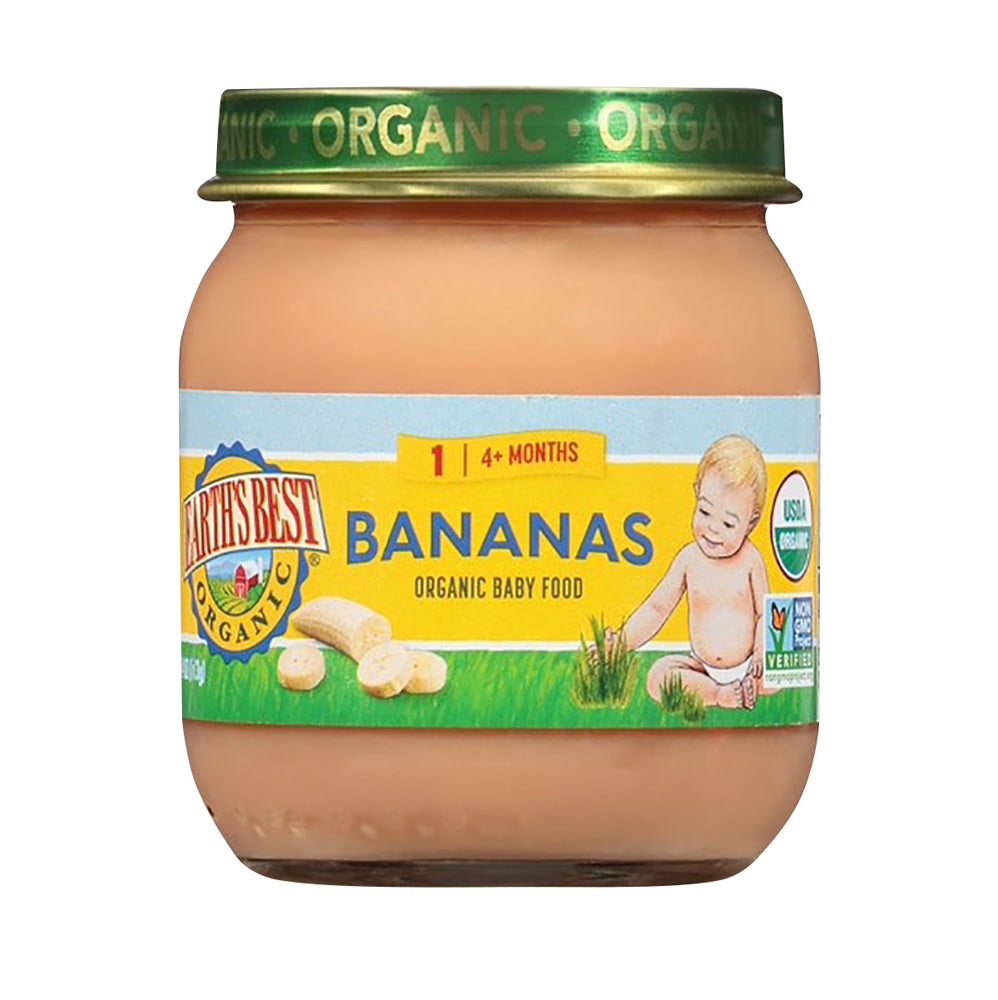 Wholesale Earth'S Best - Bananas Jar - 4Oz- Bulk