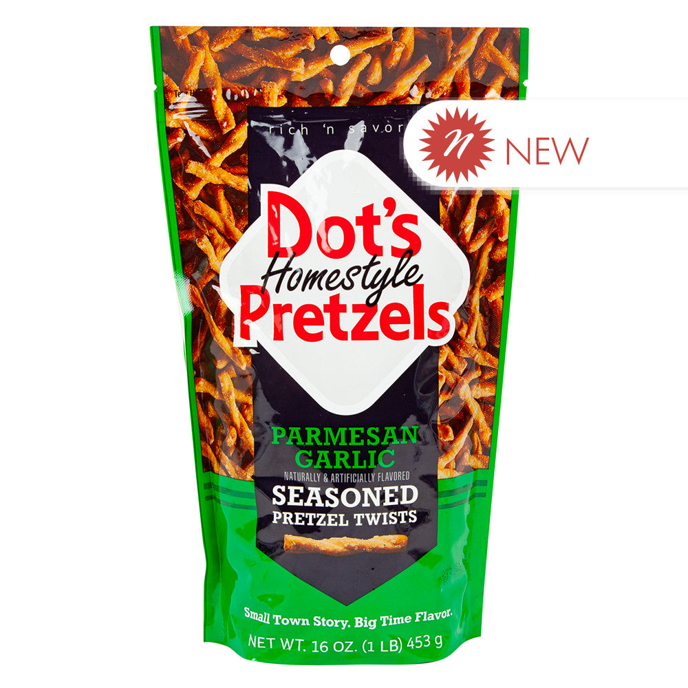 Wholesale Dot’S Pretzels Garlic Parmesan 16 Oz Bag- Bulk