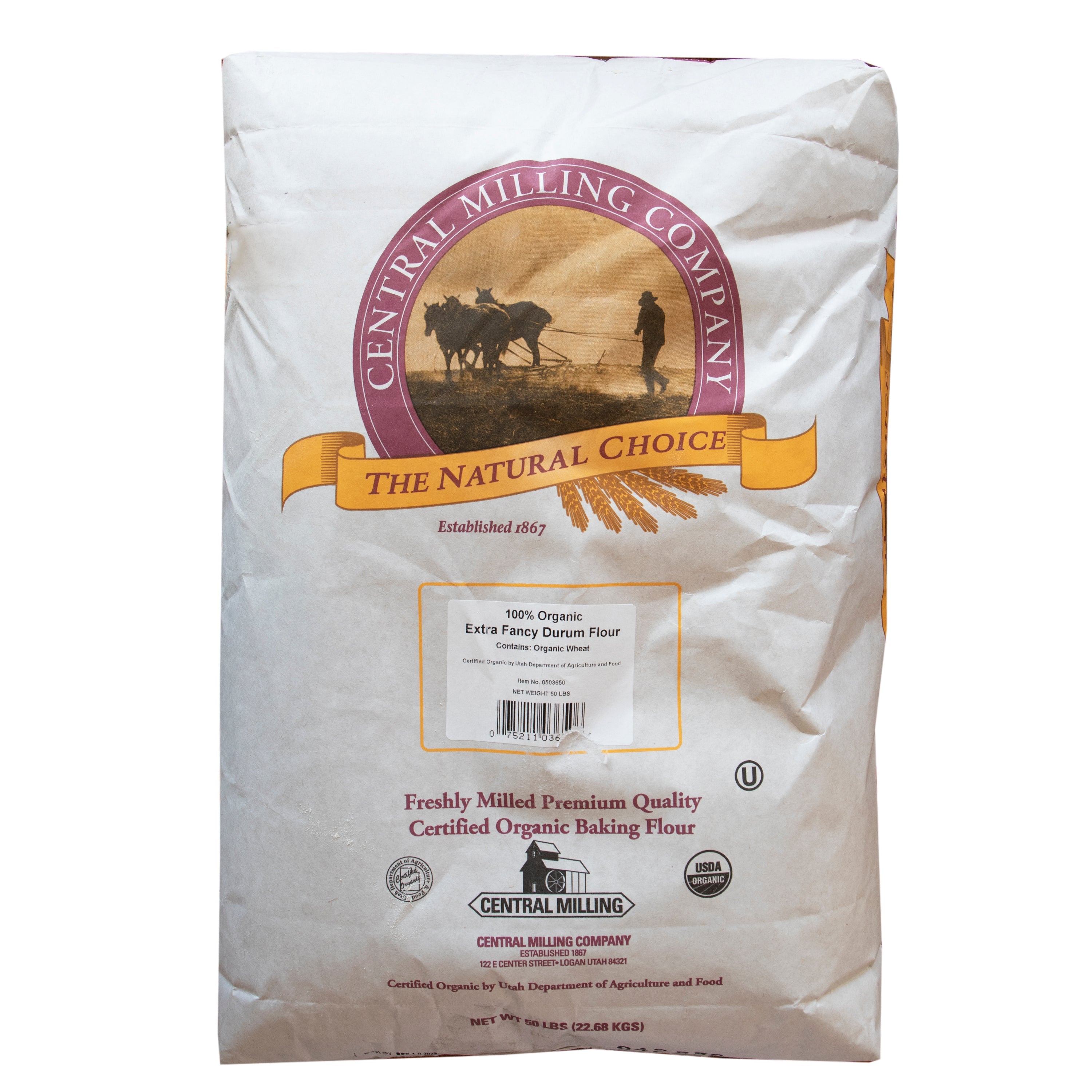 Central Milling Organic Durum Flour 50lb