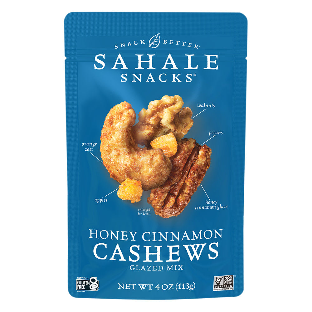 Wholesale Sahale - Cashews Honey Cinnamon - 4Oz- Bulk