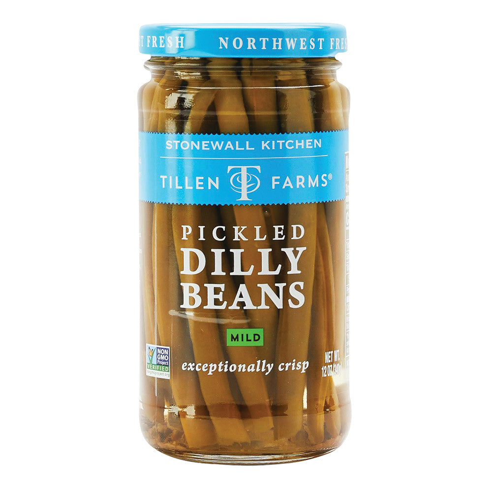 Wholesale Tillen Farms Crispy Dilly Beans 12 Oz Jar- Bulk