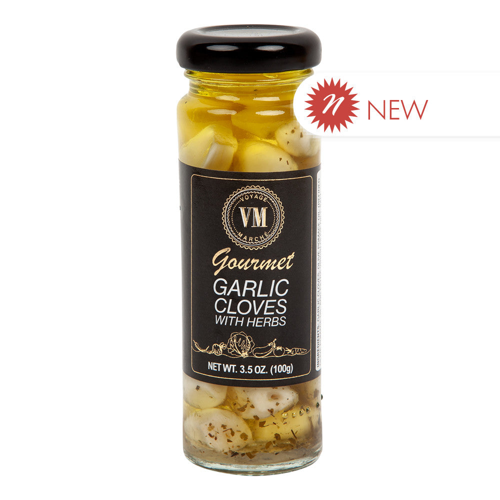 Wholesale Voyage Marche Garlic Cloves With Herbs 3.5 Oz Jar- Bulk