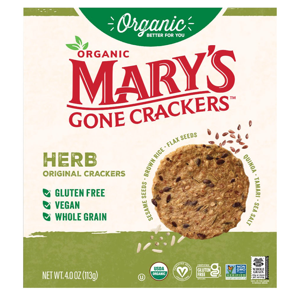 Wholesale Marys Gone Crackers - Herb - 4Oz- Bulk
