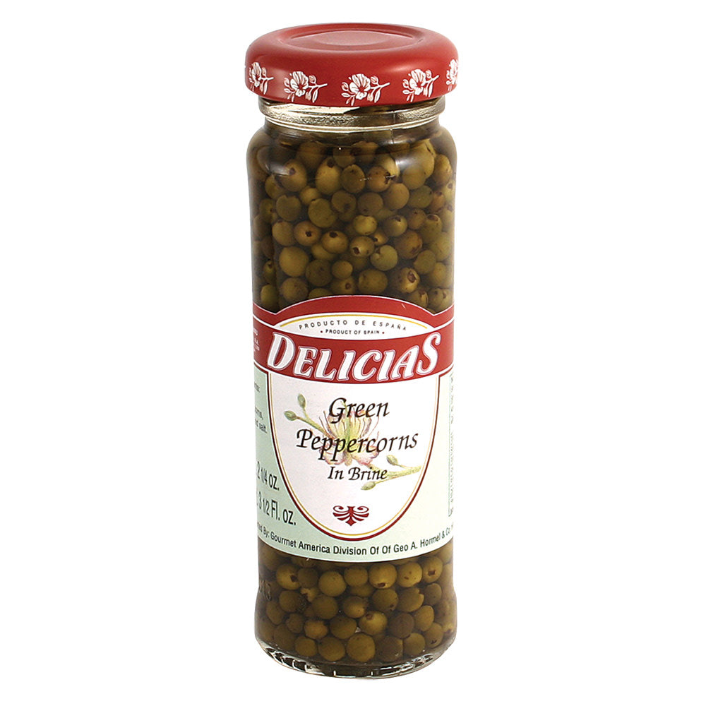 Wholesale Delicias Green Peppercorns In Brine 3.5 Oz Jar- Bulk