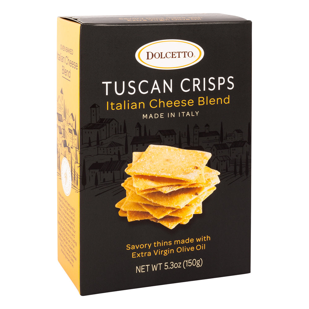 Wholesale Dolcetto Italian Cheese Blend Tuscan Crisps 5.3 Oz Box- Bulk