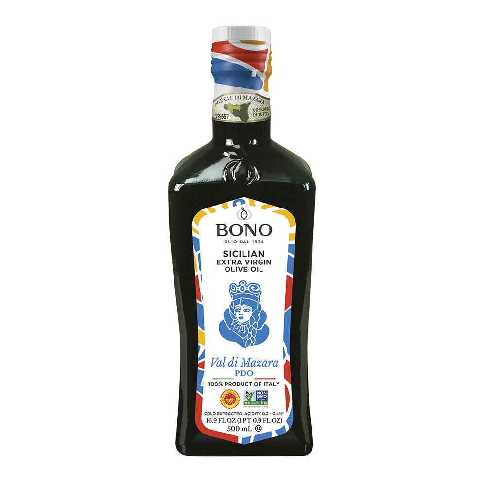 Wholesale Bono Sicilian Extra Virgin Olive Oil Val Di Mazara 16.9 Oz Bottle- Bulk