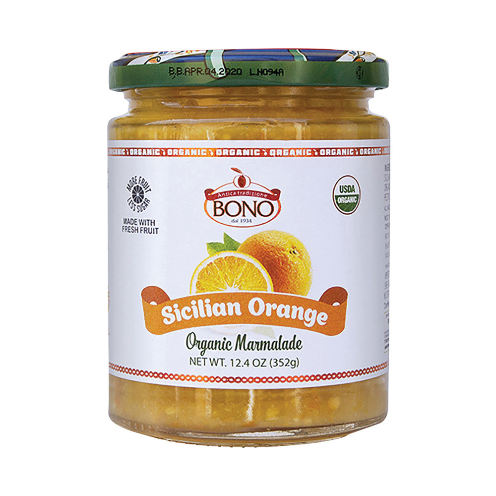 Bono Organic Sicilian Orange Marmalade 12.4 Oz Jar