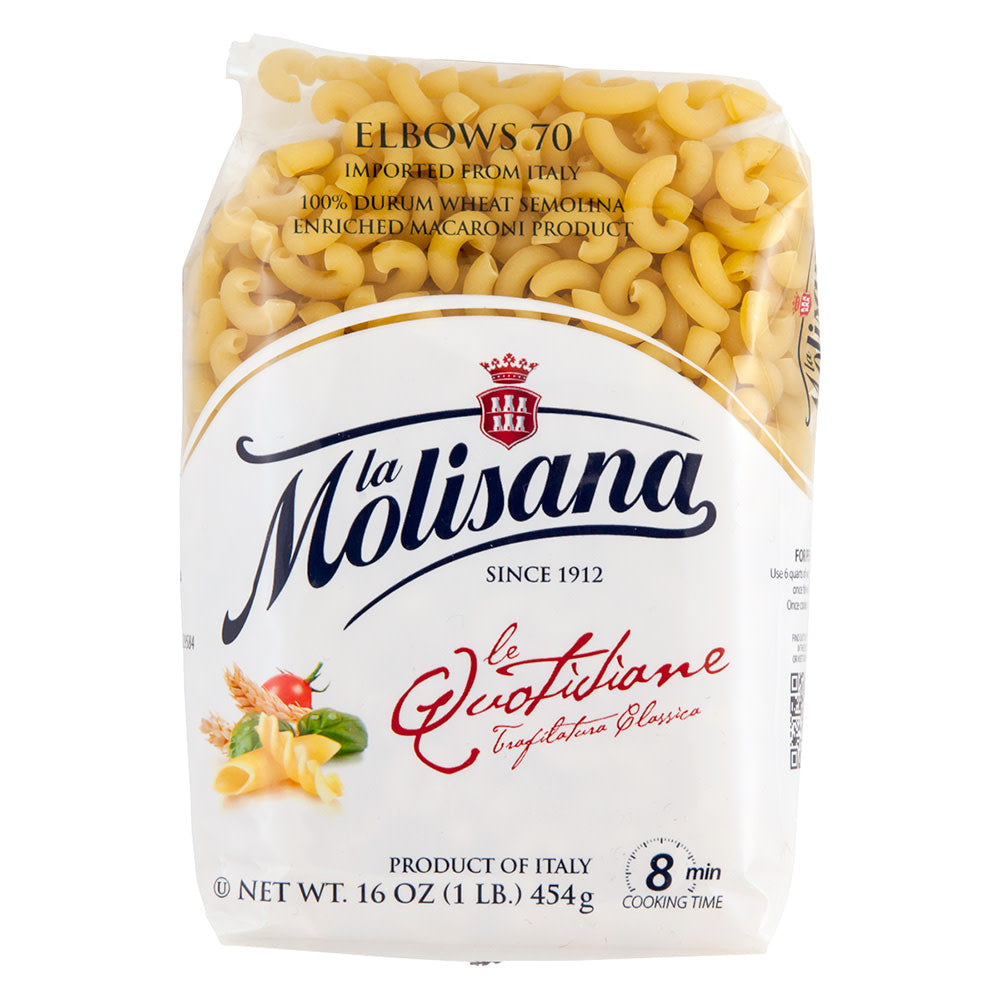 Wholesale La Molisana Elbow Pasta 16 Oz Bag # 70- Bulk