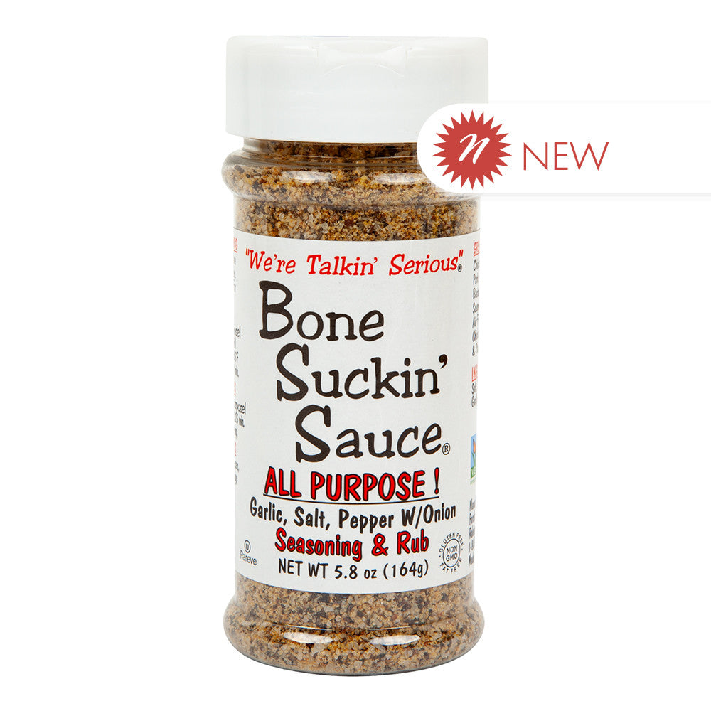 Wholesale Bone Suckin’ Sauce All Purpose Seasoning & Rub 5.8 Oz Shaker Bottle- Bulk