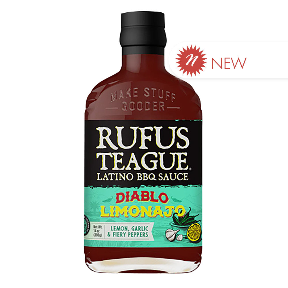 Wholesale Rufus Teague Latino Bbq Sauce Diablo Limonajo 14 Oz Bottle- Bulk