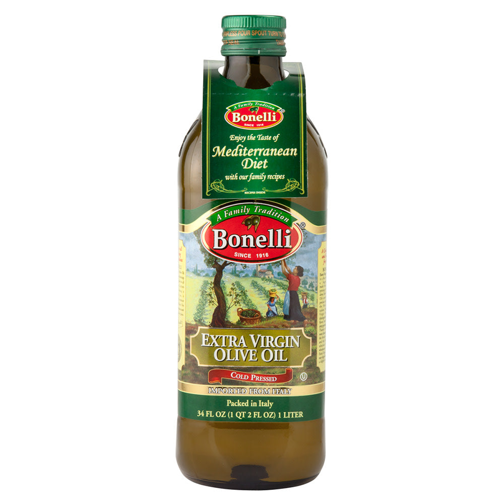 Wholesale Bonelli Extra Virgin Olive Oil 1 Liter 33.8 Oz Bottle- Bulk