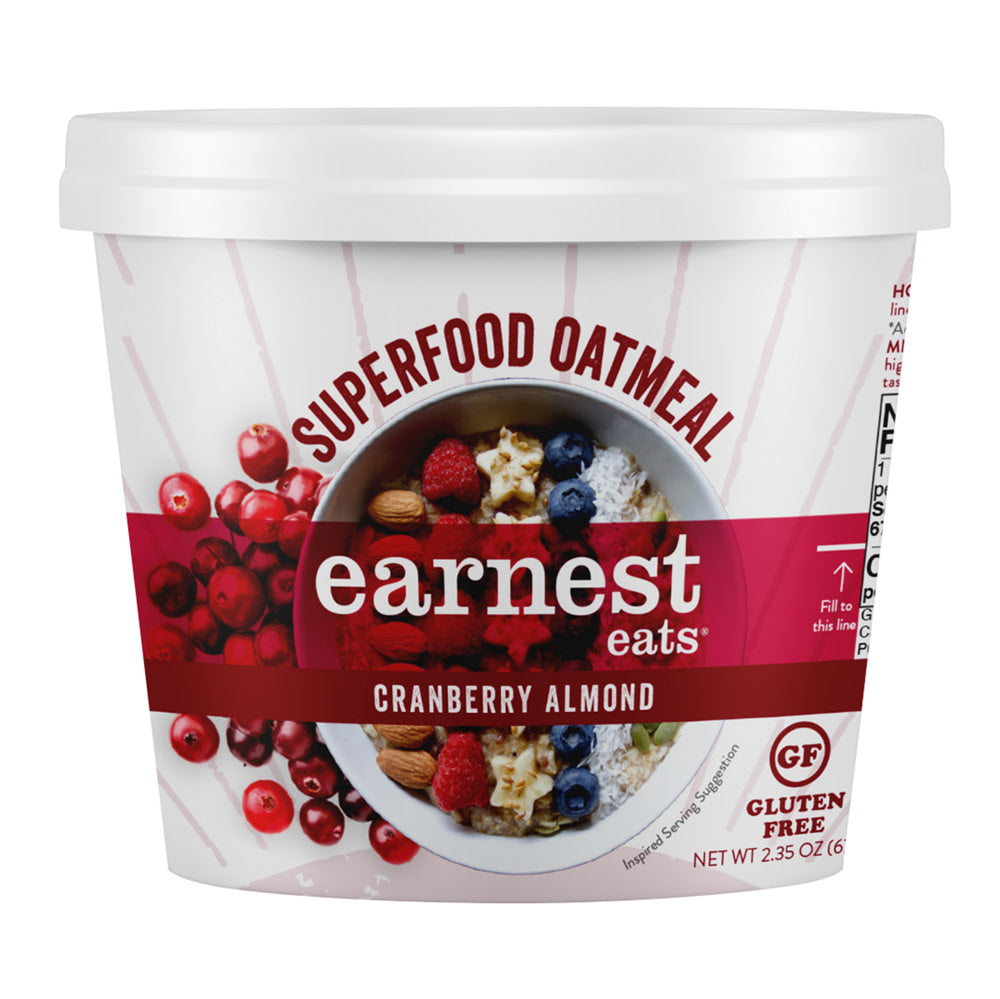 Wholesale Earnest Eats Cranberry Almond Superfood Oatmeal 2.1 Oz Cup- Bulk