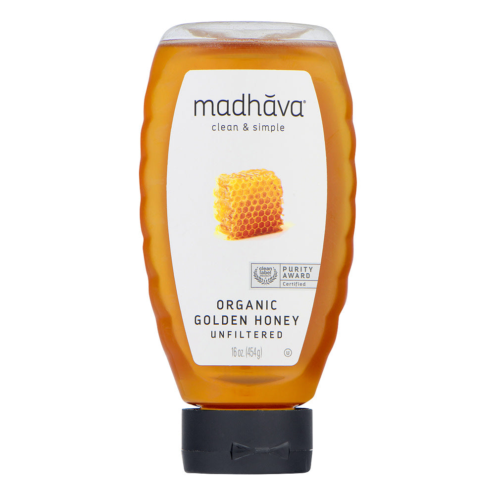 Wholesale Madhava Golden Honey Squeeze 16 Oz Bottle- Bulk
