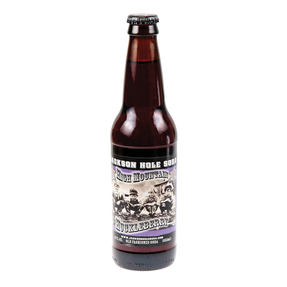 Wholesale Jackson Hole High Mountain Huckleberry Soda 12 Oz Bottle- Bulk