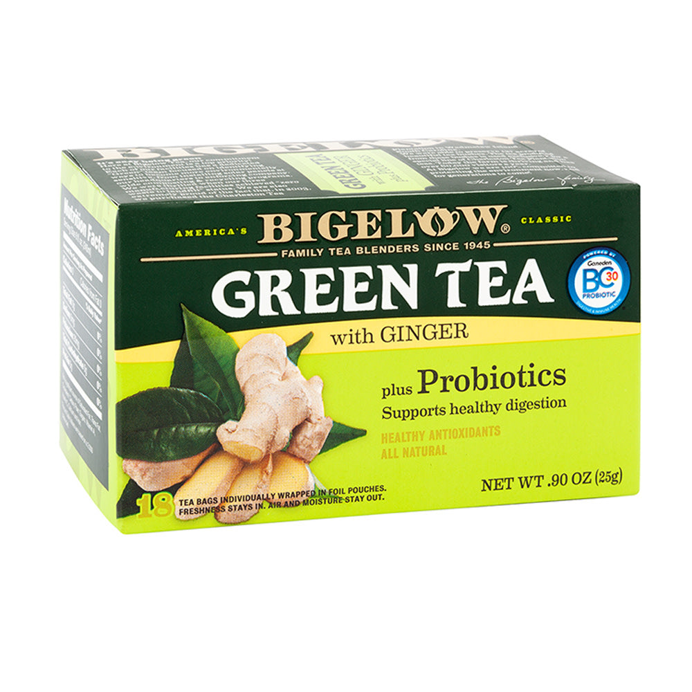 Bigelow Green Tea With Ginger & Probiotics 18 Ct Box