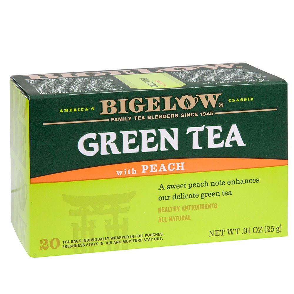 Wholesale Bigelow Green Tea With Peach 20 Ct Box- Bulk