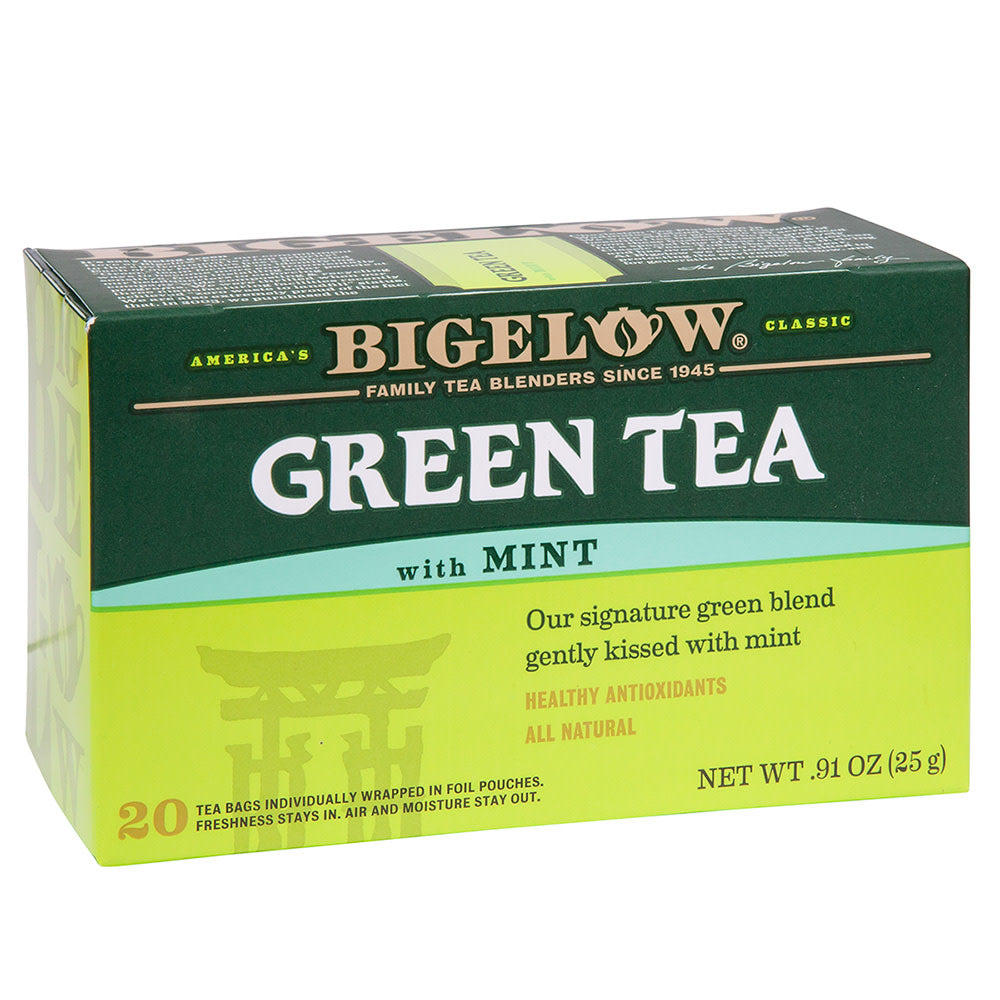 Wholesale Bigelow Green Tea With Mint 20 Ct Box- Bulk
