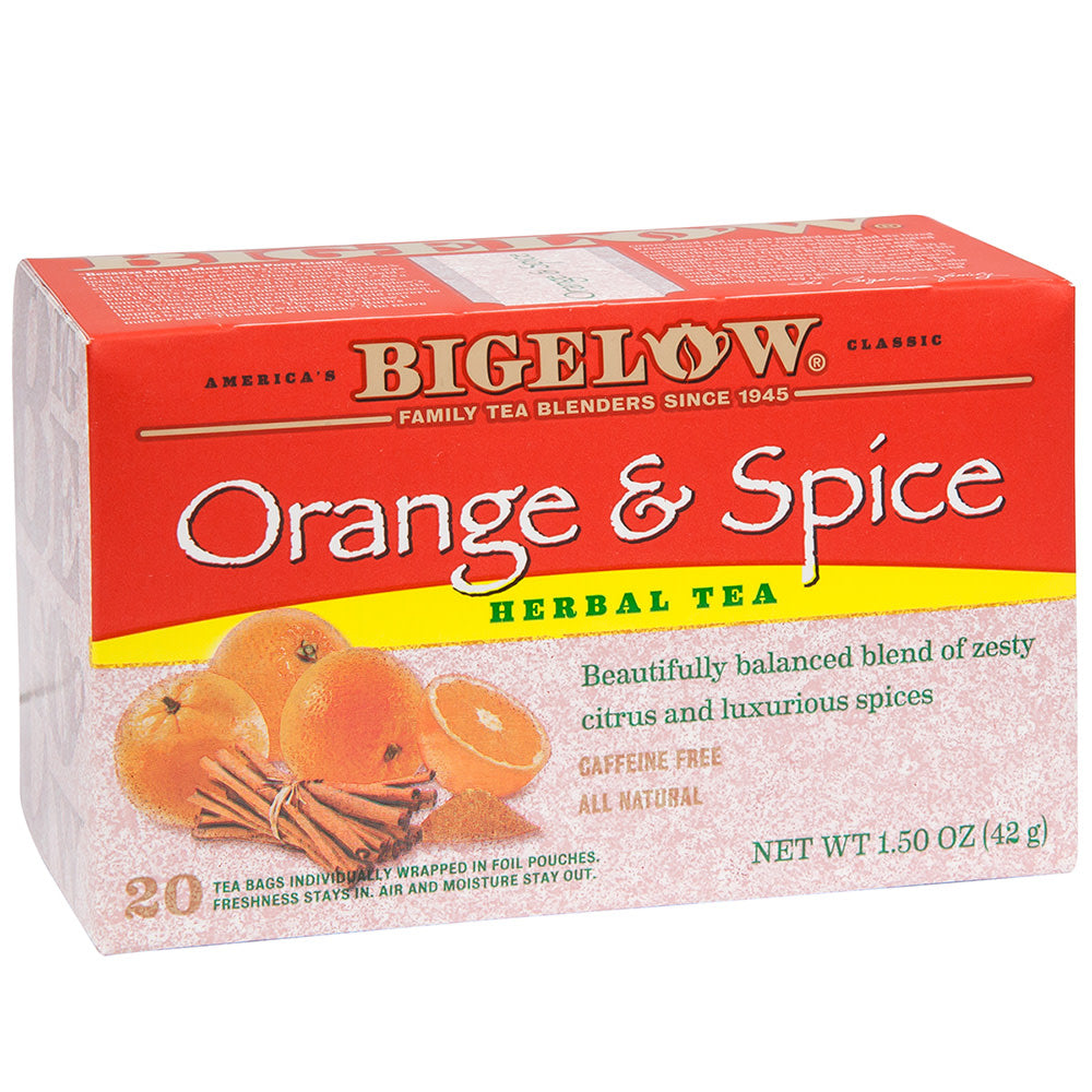 Bigelow Orange And Spice Herbal Tea 20 Ct Box