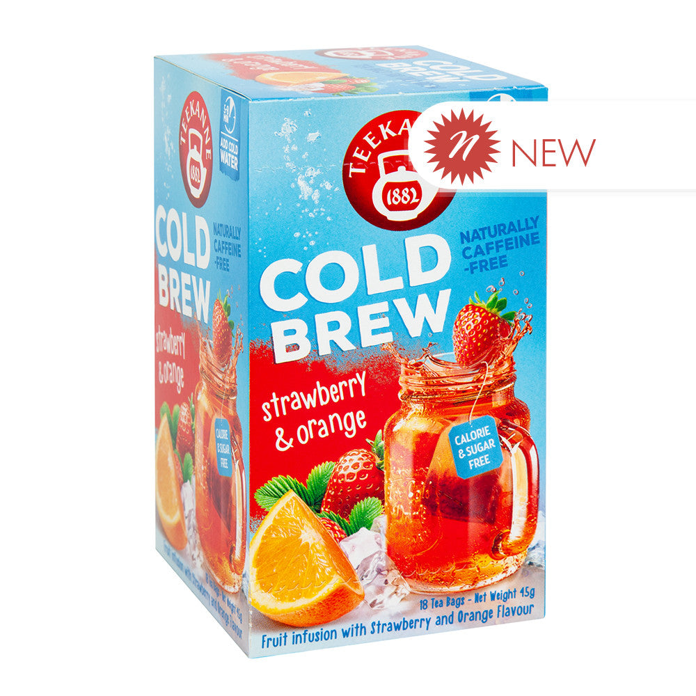 Wholesale Teekanne Strawberry Orange Coldbrew Teabags 18 Ct Box- Bulk