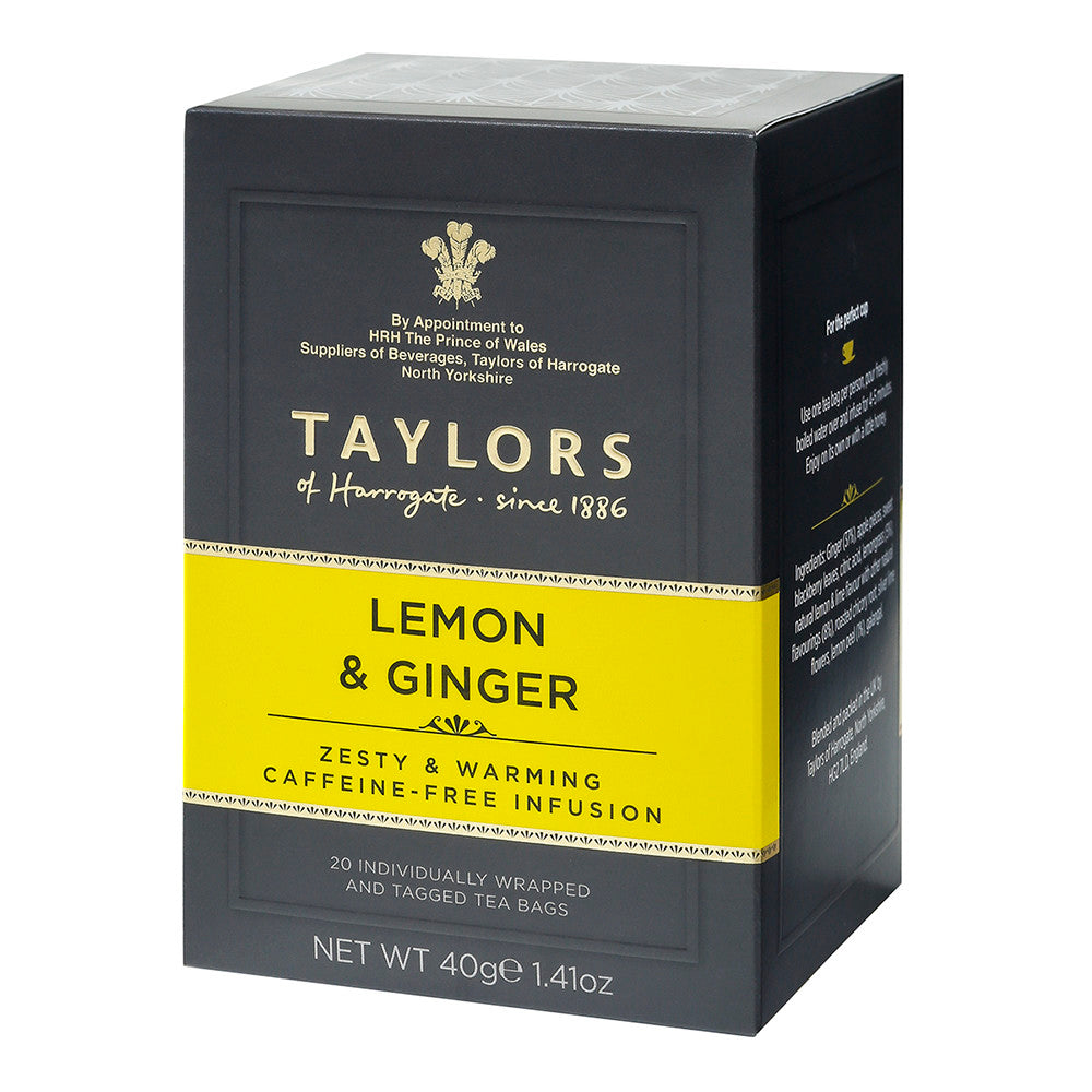 Wholesale Taylors Of Harrogate Lemon And Ginger Tea 20 Ct Box- Bulk