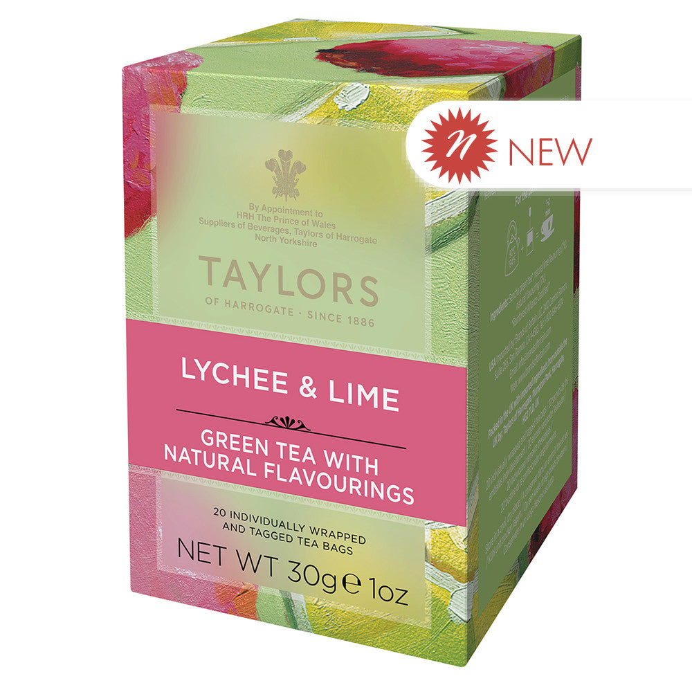 Wholesale Taylors Of Harrogate - Lych &Lime Green Tea - 20Ct- Bulk