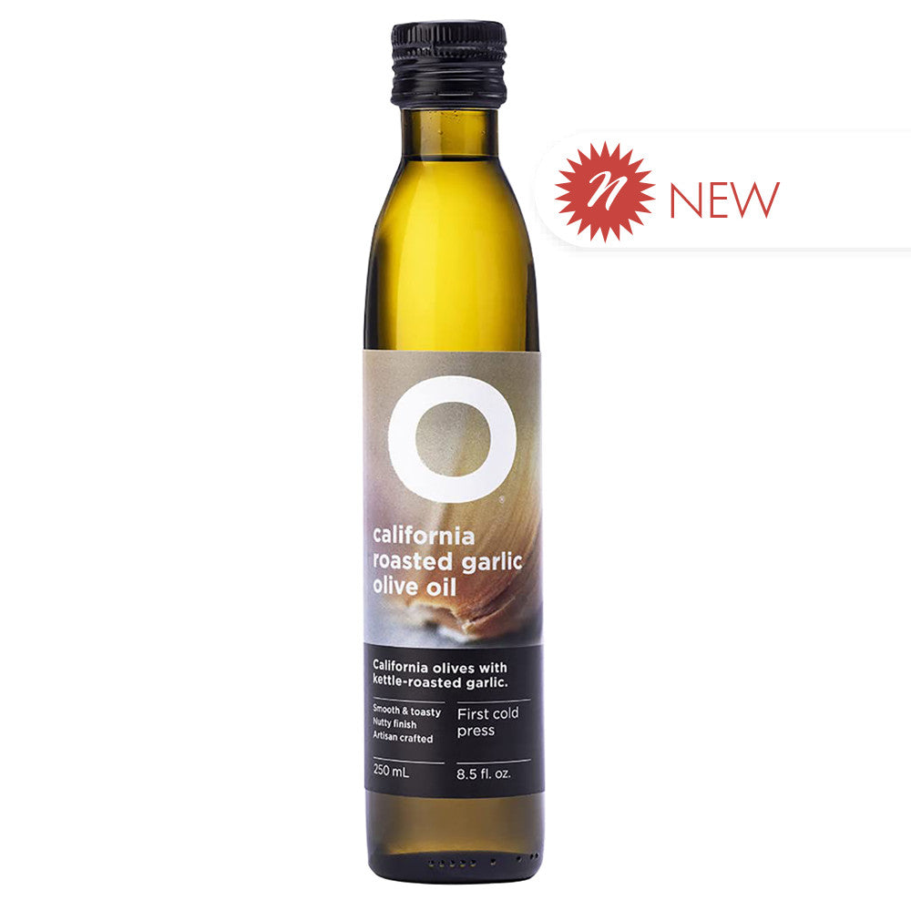 O California Roasted Garlic Olive Oil 8.5 Oz Bottle