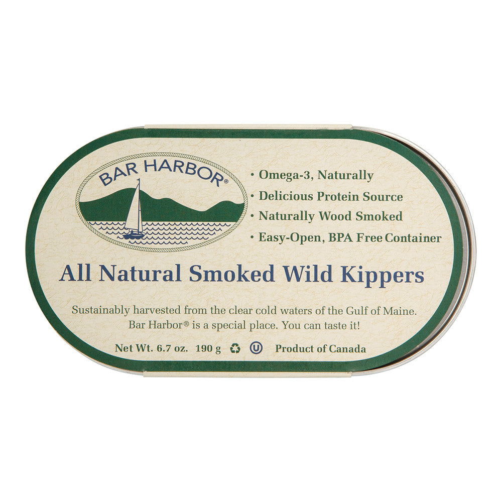 Bar Harbor All Natural Smoked Wild Kippers 6.7 Oz Can
