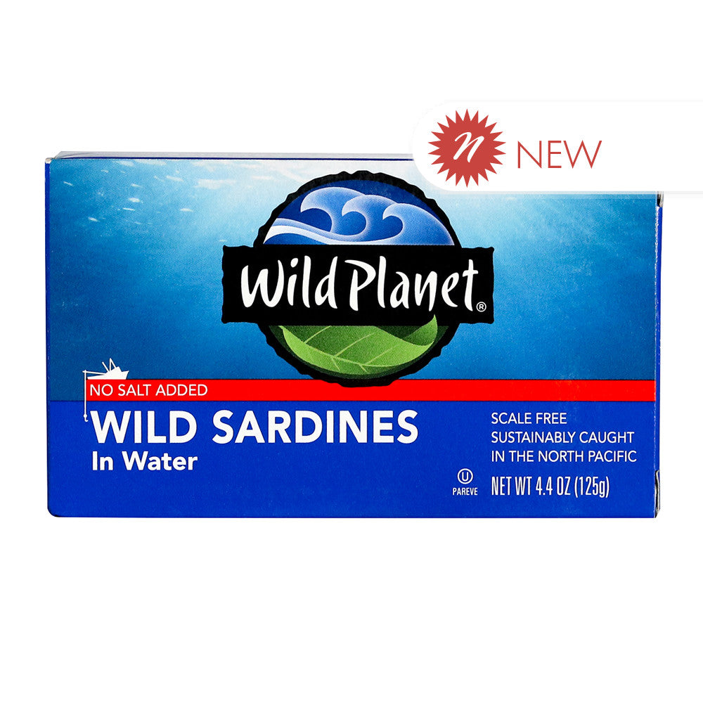 Wholesale Wild Planet Sardines In Water No Salt Added 4.4 Oz- Bulk