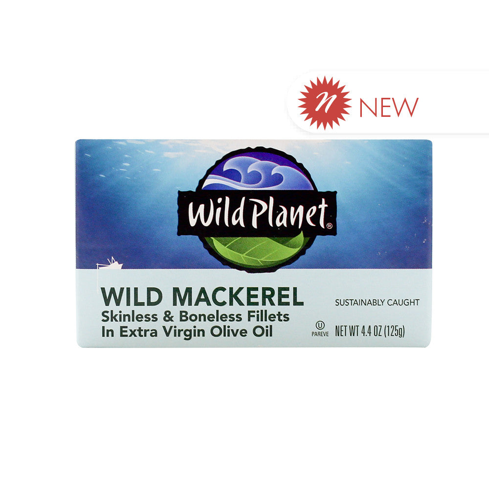Wild Planet Boneless And Skinless Mackerel Fillets In Extra Virgin Olive Oil 4.4 Oz