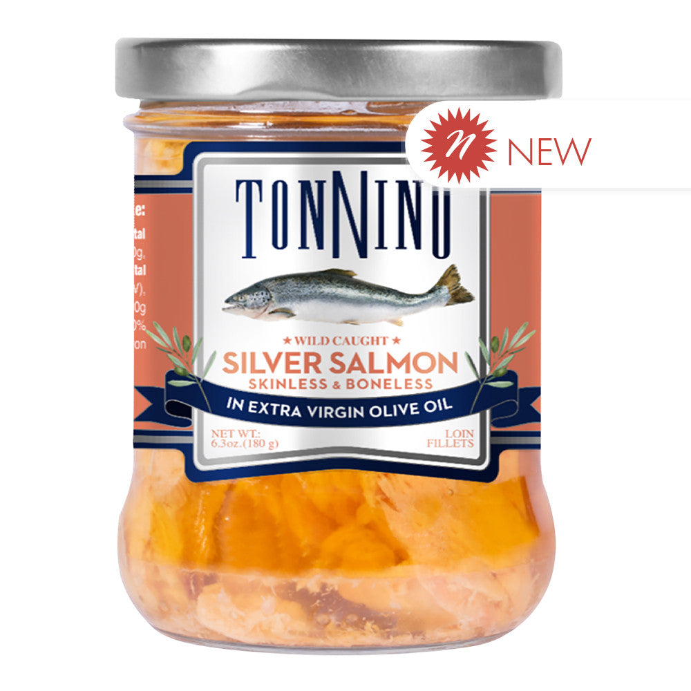 Wholesale Tonnino - Silver Salmon Fil Extra Virgin Olive Oil - 6.3Oz- Bulk