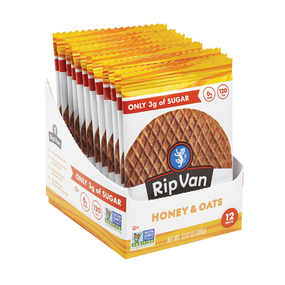 Wholesale Rip Van Wafels Honey & Oats 1.16 Oz- Bulk