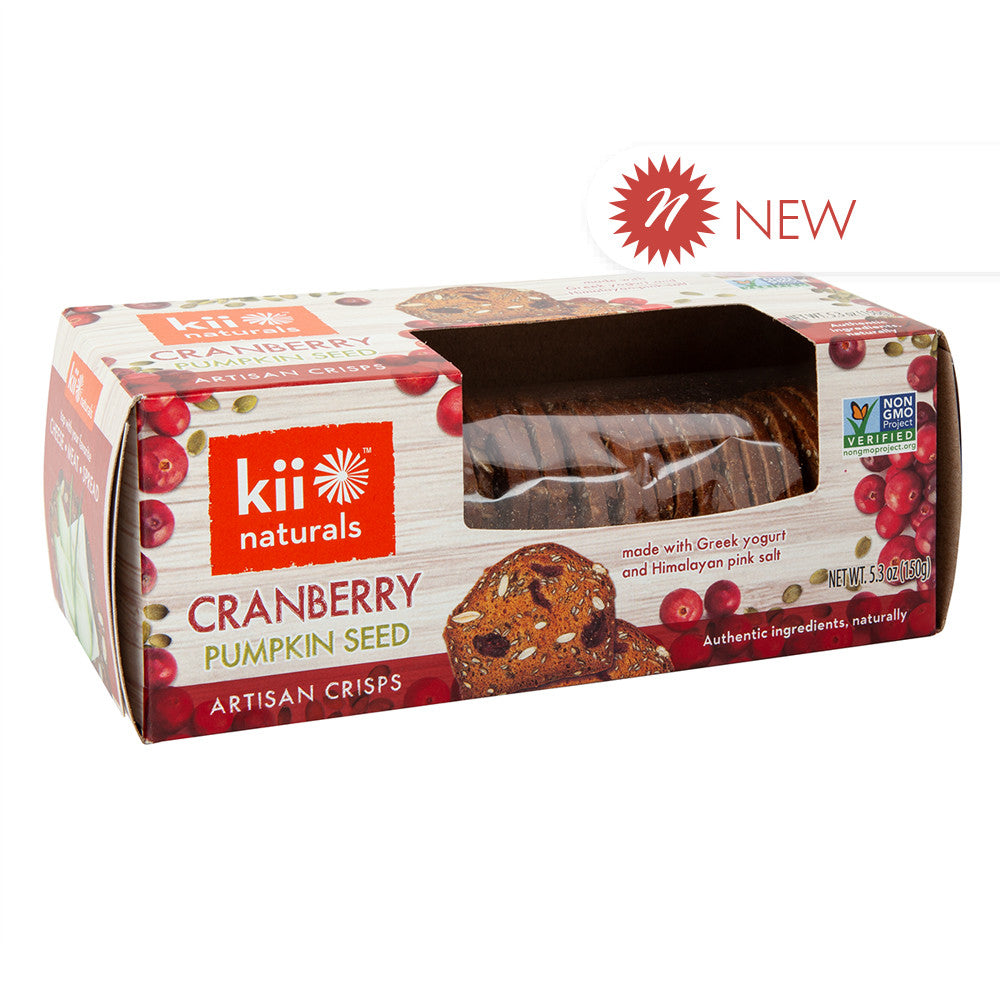 Wholesale Kii Naturals Crisps Cranberry Pumpkin Seed 5.3 Oz Box- Bulk