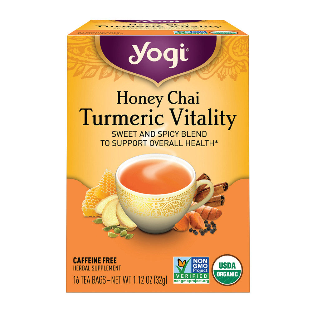Wholesale Yogi Tea Honey Chai Turmeric Vitality 16 Ct Box- Bulk