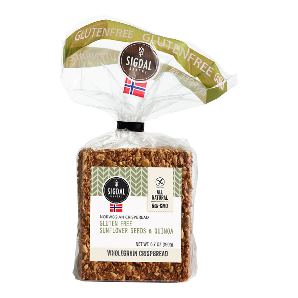 Wholesale Sigdal Gluten Free Sunflower Seeds And Quinoa Crispbread 8.29 Oz- Bulk