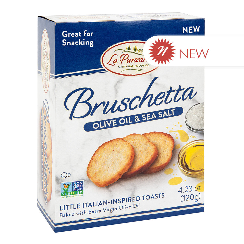 Wholesale La Panzanella Olive Oil & Sea Salt Bruschetta Toasts 4.23 Oz Box- Bulk