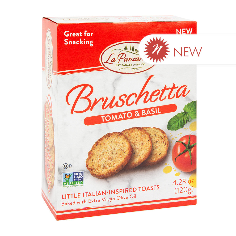 Wholesale La Panzanella Tomato & Basil Bruschetta Toasts 4.23 Oz Box- Bulk