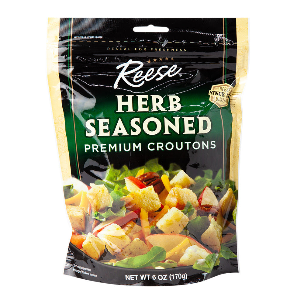 Wholesale Reese Herb Seasoned Croutons 6 Oz Pouch- Bulk
