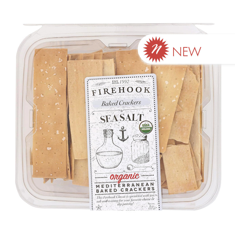 Wholesale Firehook Crackers Sea Salt 8 Oz Tub- Bulk