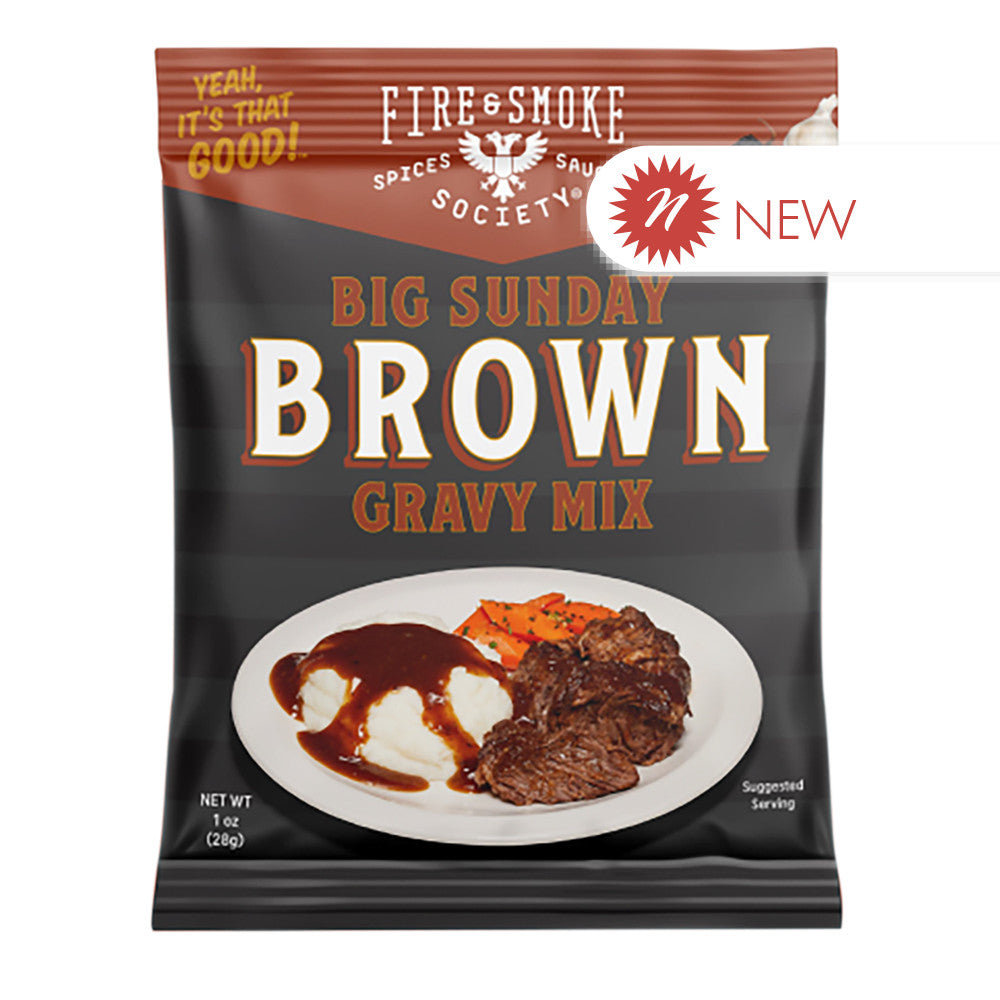 Wholesale Fire&Smoke - Big Sundried Brown Gravy Mix - 1.2Oz- Bulk