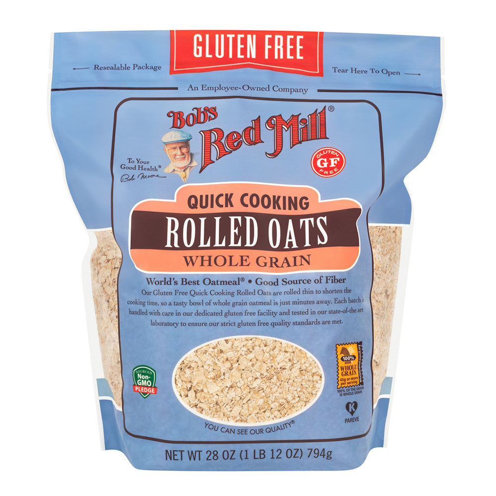 Bob'S Red Mill Gluten Free Quick Cooking Rolled Oats 28 Oz Pouch