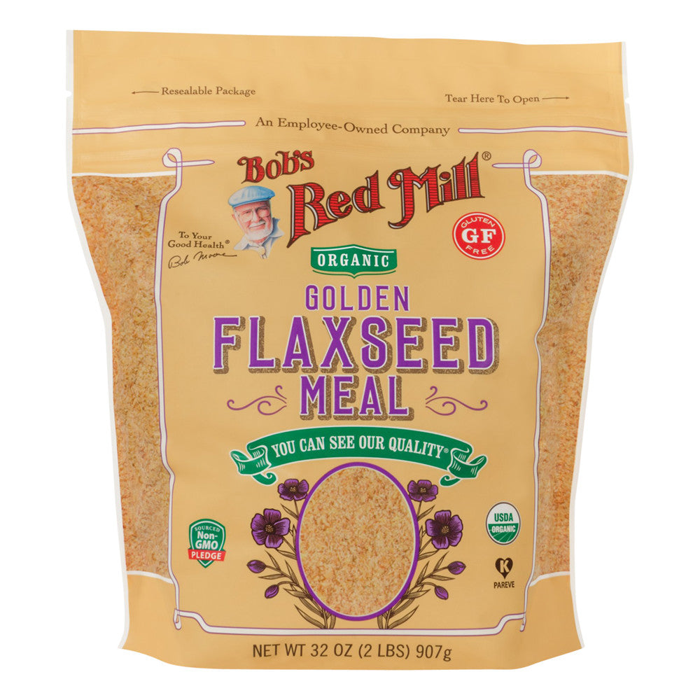 Wholesale Bob'S Red Mill Organic Golden Flaxseed Meal 32 Oz Pouch- Bulk