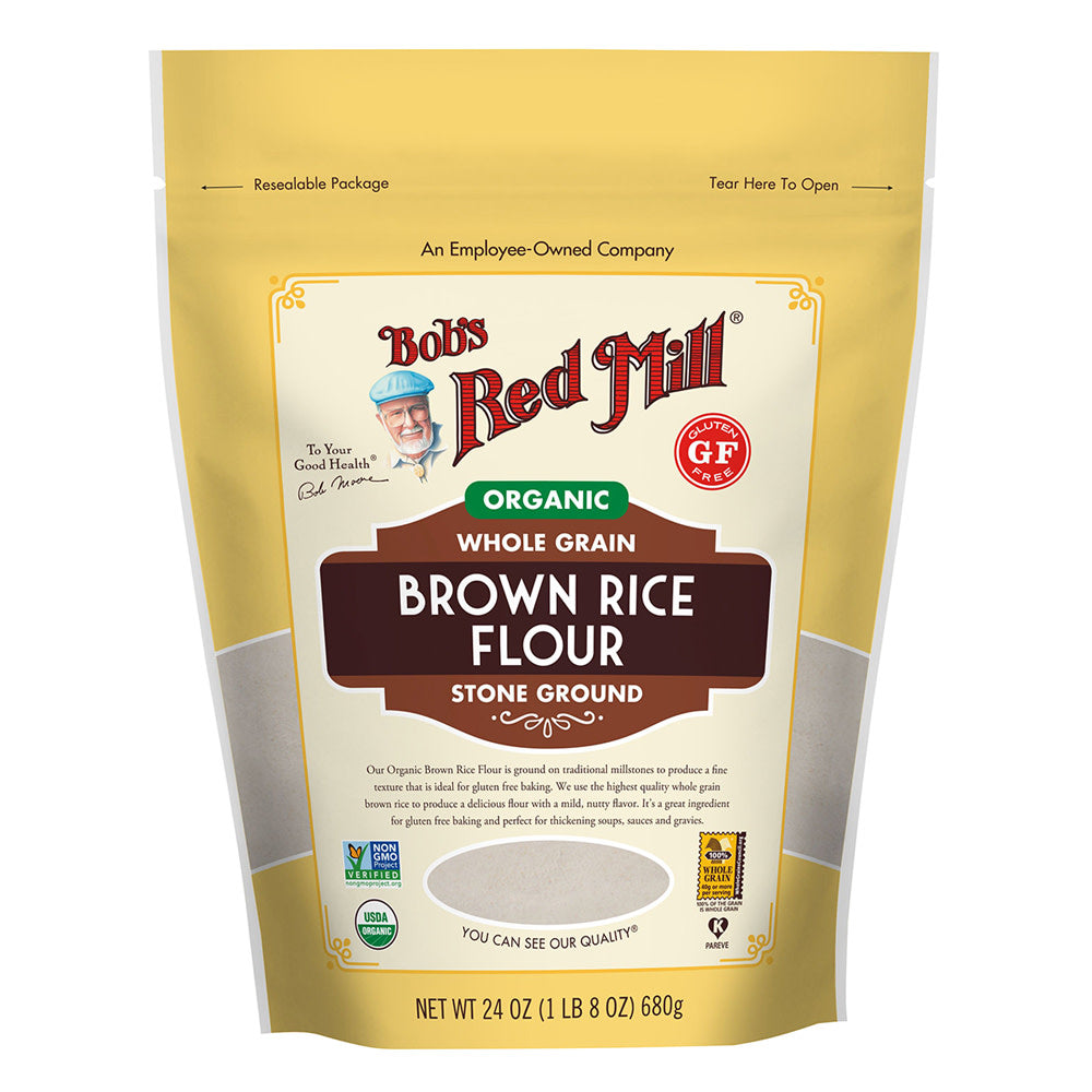 Wholesale Bob'S Red Mill Organic Brown Rice Flour 24 Oz Pouch- Bulk