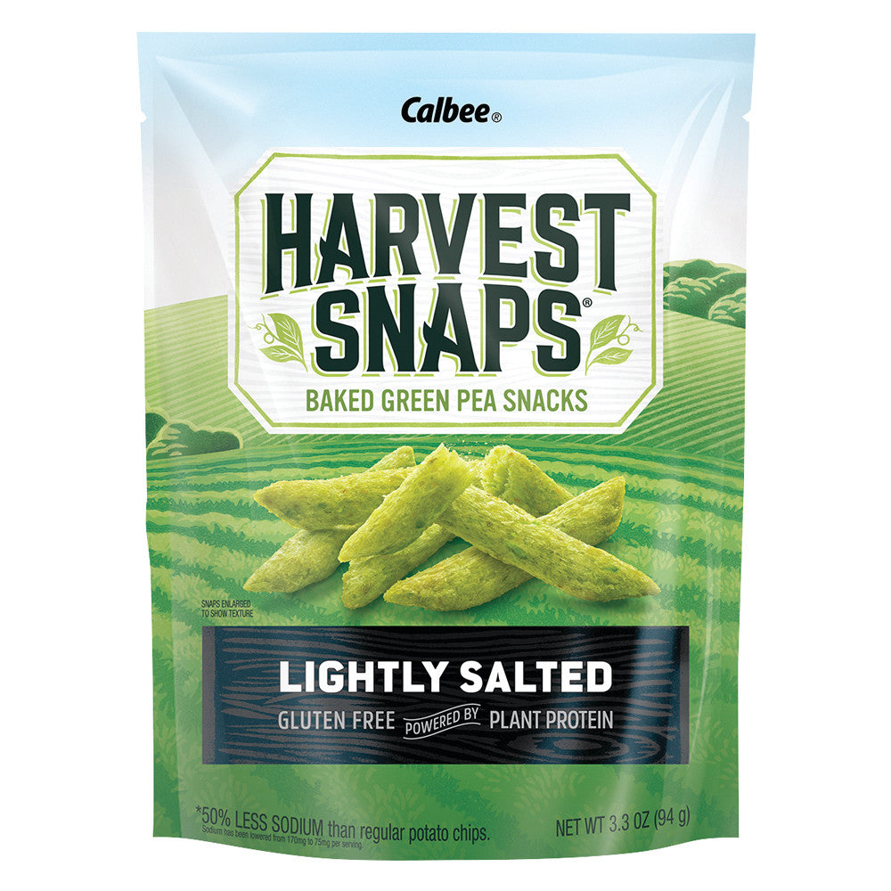 Calbee Harvest Snaps Lightly Salted Snapea Crisps 3.3 Oz Pouch