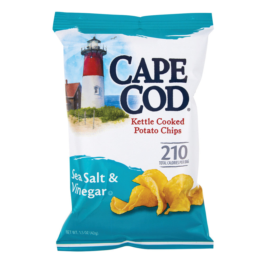 Wholesale Cape Cod Sea Salt & Vinegar Potato Chips 2 Oz Peg Bag- Bulk