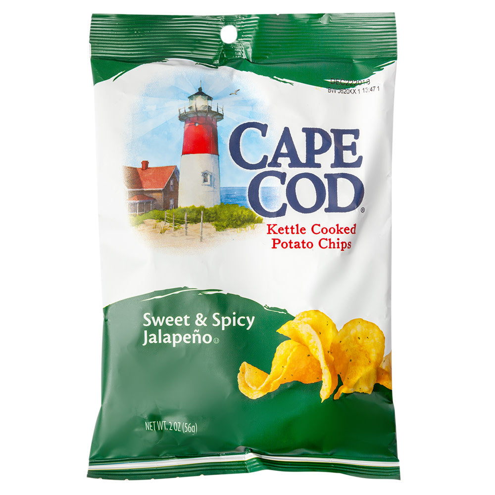 Wholesale Cape Cod Sweet & Spicy Jalapeno Potato Chips 2 Oz Peg Bag- Bulk