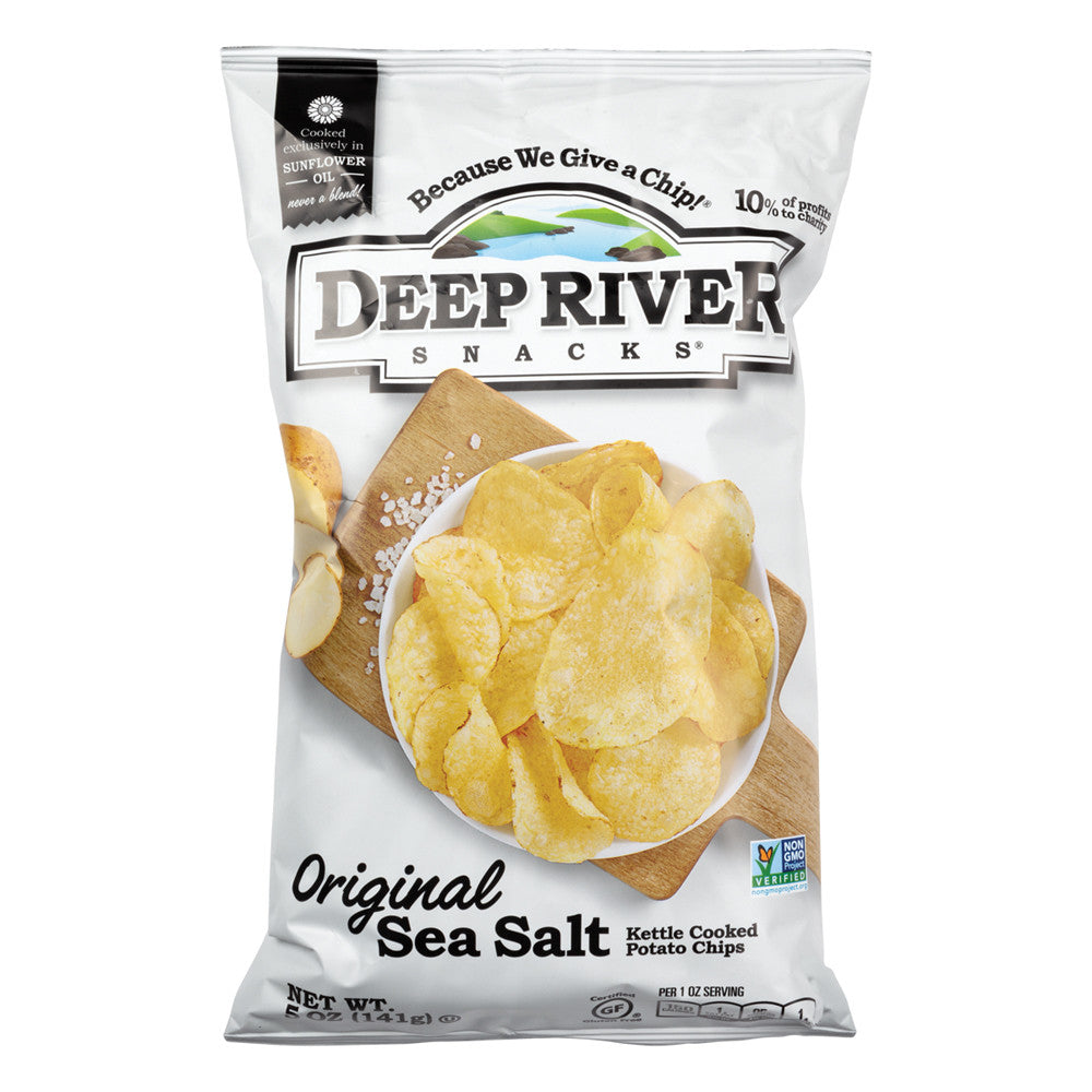Wholesale Deep River Original Sea Salt Kettle Cooked Potato Chip 5 Oz Bag- Bulk
