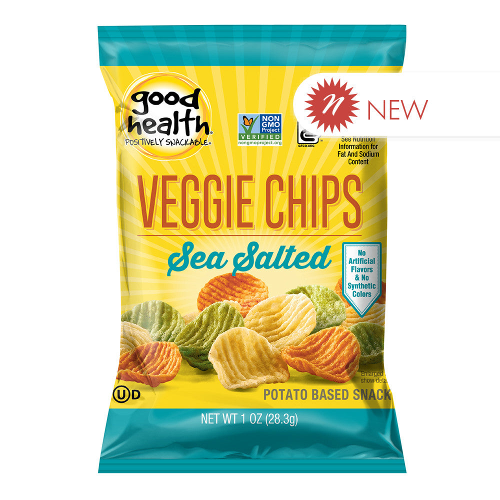 Wholesale Good Health Sea Salted Veggie Chips 1 Oz Bag- Bulk