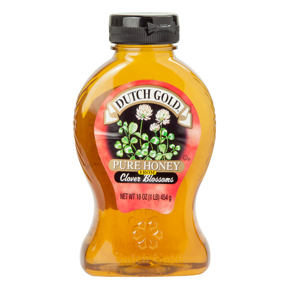 Dutch Gold Honey From Clover Blossoms 16 Oz Bottle