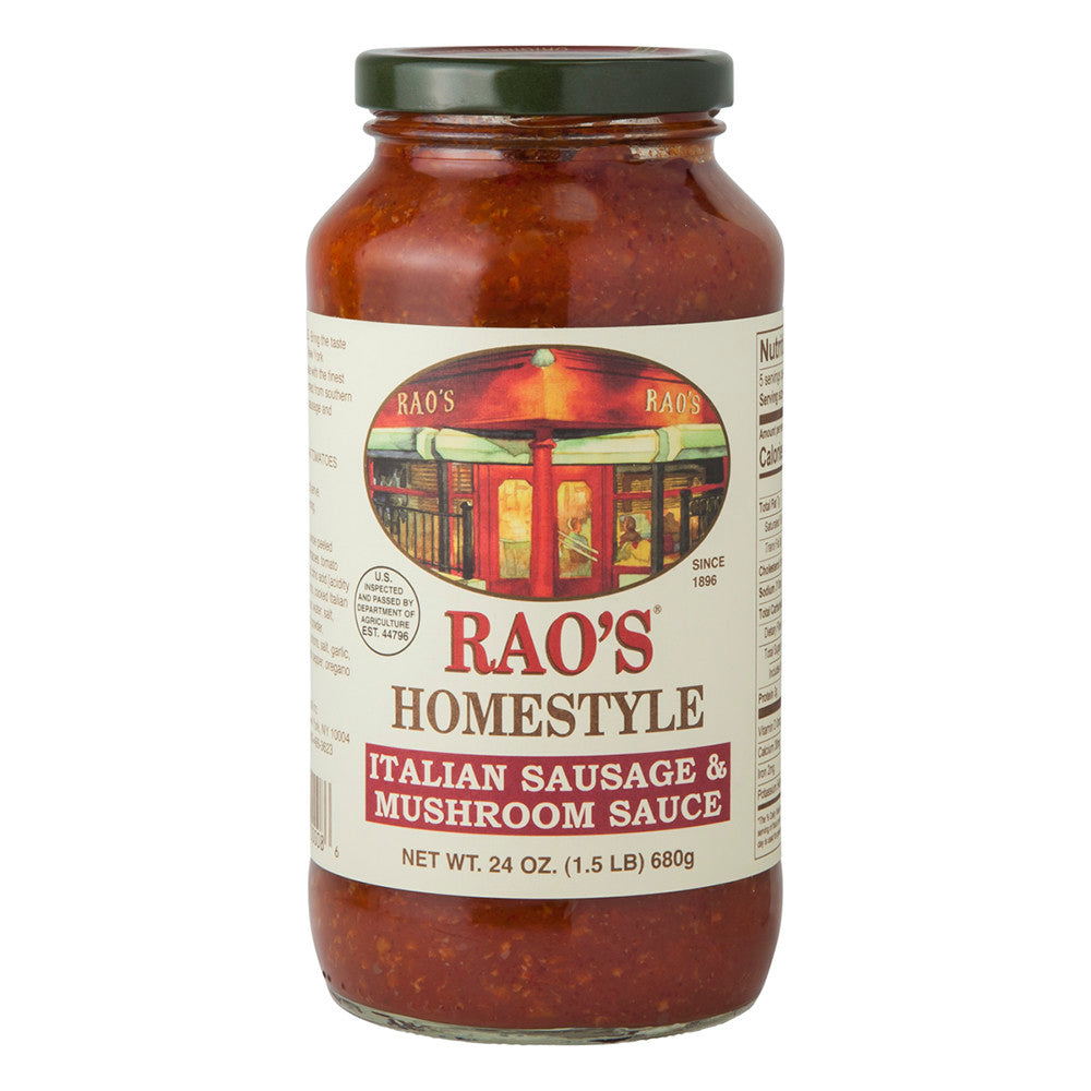 Wholesale Rao'S Italian Sausage And Mushroom Sauce 24 Oz Jar- Bulk